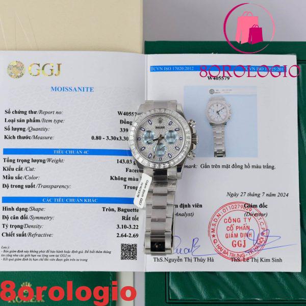 Rolex Daytona 116576TBR Custom Made Moissanite Diamond Oyster Bracelet Migliore Replica 40mm Orologio - immagine 5