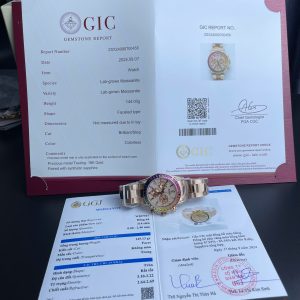 Rolex Daytona 116595RBOW Rainbow Quadrante Pave Diamanti Oro 18K Rivestito Moissanite Personalizzato Miglior Replica 40mm Orologio