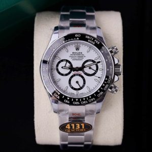 Rolex Daytona 126500LN-0001 Quadrante Panda Bianco Movimento 4131 Replica Q Factory 40mm Top Quality Orologio