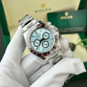 Replica Rolex Daytona 126506-0002 Platino Quadrante Iced-blue con Diamanti Clean Factory 40mm Orologio