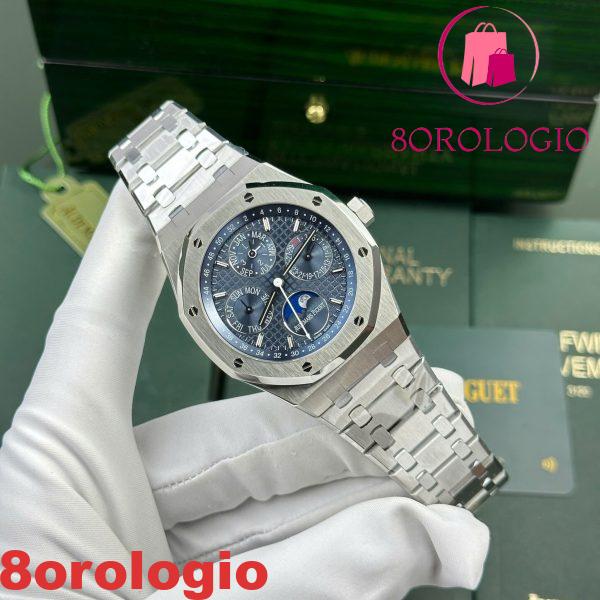 Audemars Piguet Royal Oak Calendario Perpetuo 26574ST Quadrante Blu Replica di Migliore Qualità 41mm Orologio - immagine 4