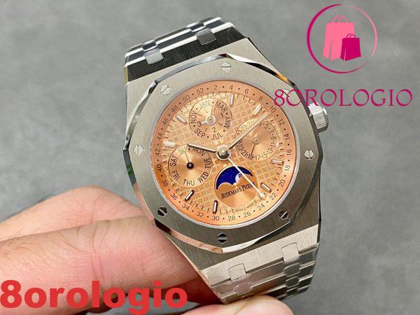 Audemars Piguet Royal Oak Perpetual Calendar 26615TI Quadrante Salmone Replica di Alta Qualità 41mm Orologio - immagine 3
