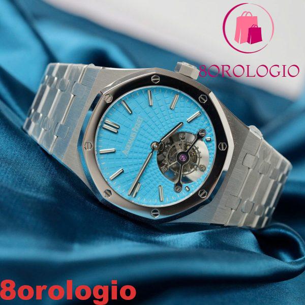 Replica di Alta Qualità Audemars Piguet Royal Oak Tourbillon Quadrante Tiffany Blue 41mm Orologio - immagine 4