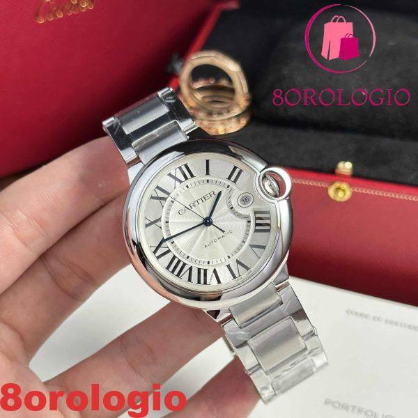 Cartier Ballon Bleu W69012Z4 Quadrante Bianco Replica Migliore 42mm Orologio - immagine 4