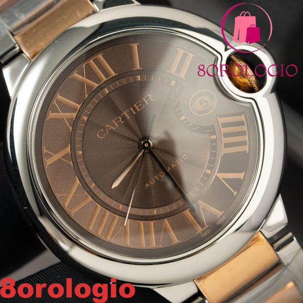 Cartier Ballon Bleu W6920032 Due Toni Quadrante Marrone Migliore Replica AF 42mm Orologio - immagine 4