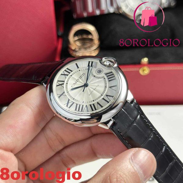Cartier Ballon Bleu WSBB0026 Orologio da Uomo Quadrante Bianco Cinturino in Pelle Migliore Replica AF 42mm Orologio - immagine 6