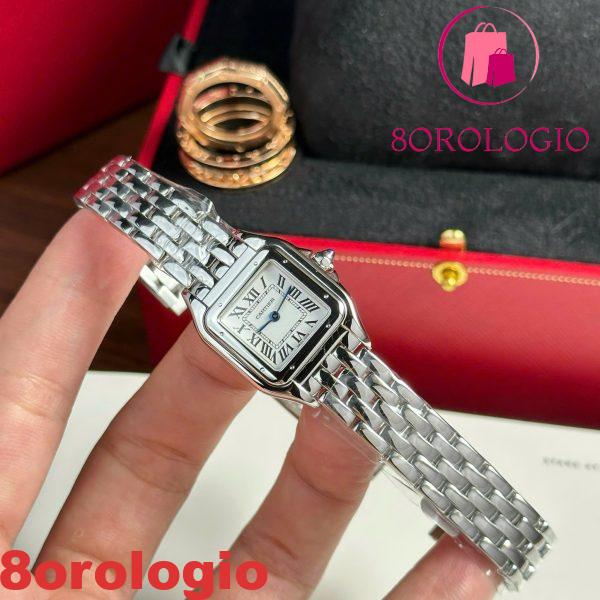 Cartier Panthère De Cartier Acciaio Modello Piccolo Quadrante Bianco Replica BVF 23mm X 30mm Orologio - immagine 4