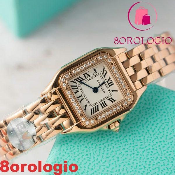 Cartier Panthère WJPN0049 Oro Rosa Diamanti Cornice Donna Replica BVF 22mm X 30mm Orologio - immagine 3