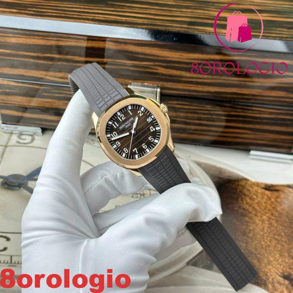 Patek Philippe Aquanaut 5167R-001 Oro Rosa Versione Modificata Quadrante Marrone + Lancette + Movimento Super Clone Migliore Replica 40.8mm Orologio - immagine 8