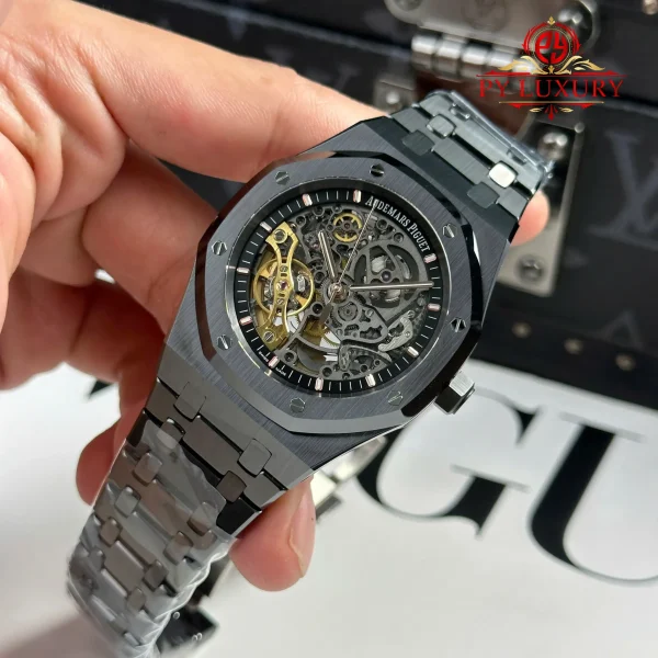 Audemars Piguet Royal Oak Openworked 15416CE Cassa in Ceramica Nera Quadrante Scheletrato Replica 1:1 Migliore THB 41mm Orologio - immagine 7