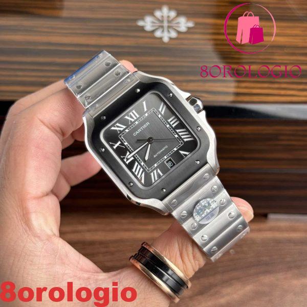 Cartier Santos WSSA0037 Quadrante Grigio Modello Grande Migliore Replica BVF 39.8mm Orologio - immagine 3