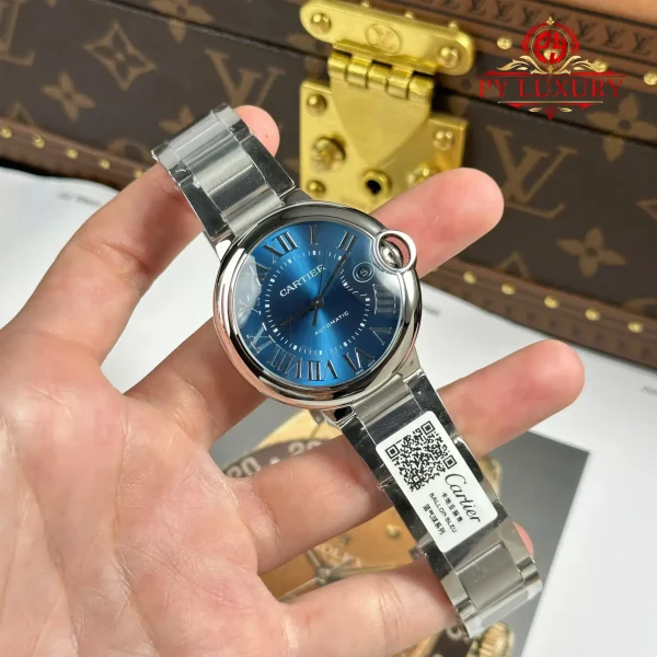 Cartier Ballon Bleu De Cartier Acciaio Quadrante Blu Replica Migliore AF 40mm Orologio - immagine 7