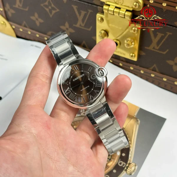 Cartier Ballon Bleu De Cartier Acciaio Quadrante Marrone Migliore Replica AF 40mm Orologio - immagine 6