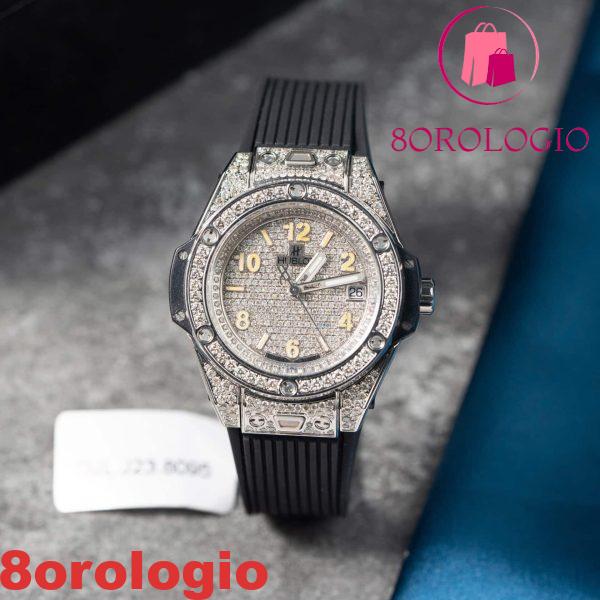 Hublot Big Bang One Click Acciaio Full Pavé Diamanti Naturali Migliore Replica 39mm Orologio - immagine 5