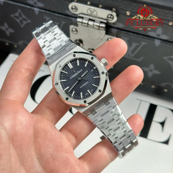 Audemars Piguet Royal Oak 15450ST Quadrante Blu Bracciale in Acciaio Replica di Alta Qualità APS Factory 37mm Orologio - immagine 6