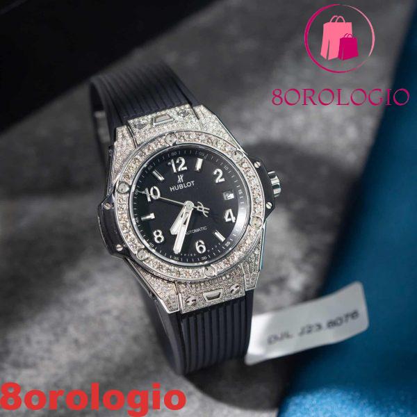Hublot Big Bang One Click Steel Pavé Quadrante Nero Diamanti Naturali Migliore Replica 39mm Orologio - immagine 6