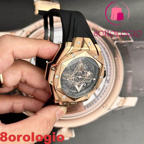 Hublot Big Bang Sang Bleu II King Gold Quadrante Nero Migliore Replica BBF 45mm Orologio - immagine 3