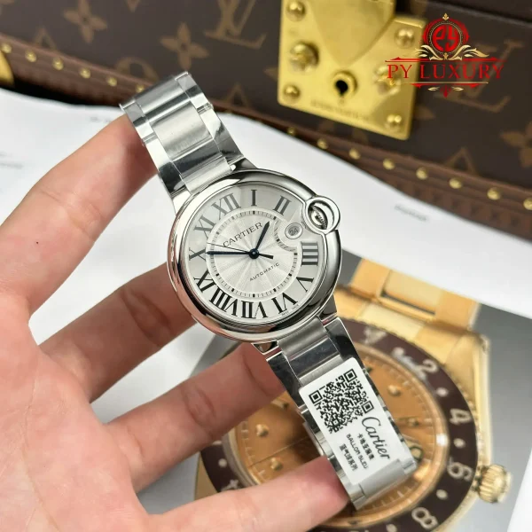 Cartier Ballon Bleu WSBB0040 Acciaio Quadrante Argento Migliore Replica AF 40mm Orologio - immagine 7