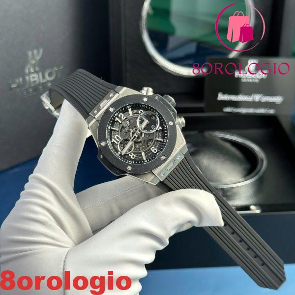 Hublot Big Bang Unico Titanium Black Ceramic Migliore Replica BBF 42mm Orologio - immagine 3