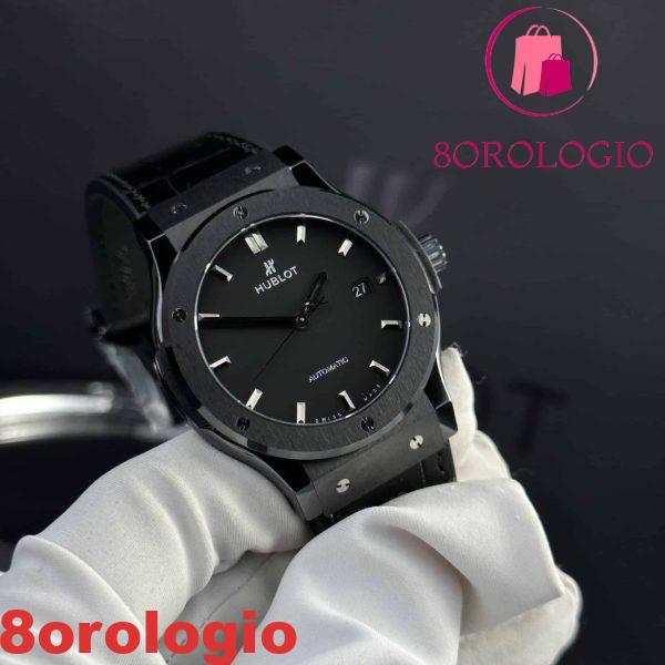 Hublot Classic Fusion Black Magic Quadrante Nero Pelle Migliore Replica Super Clone 42mm Orologio - immagine 3