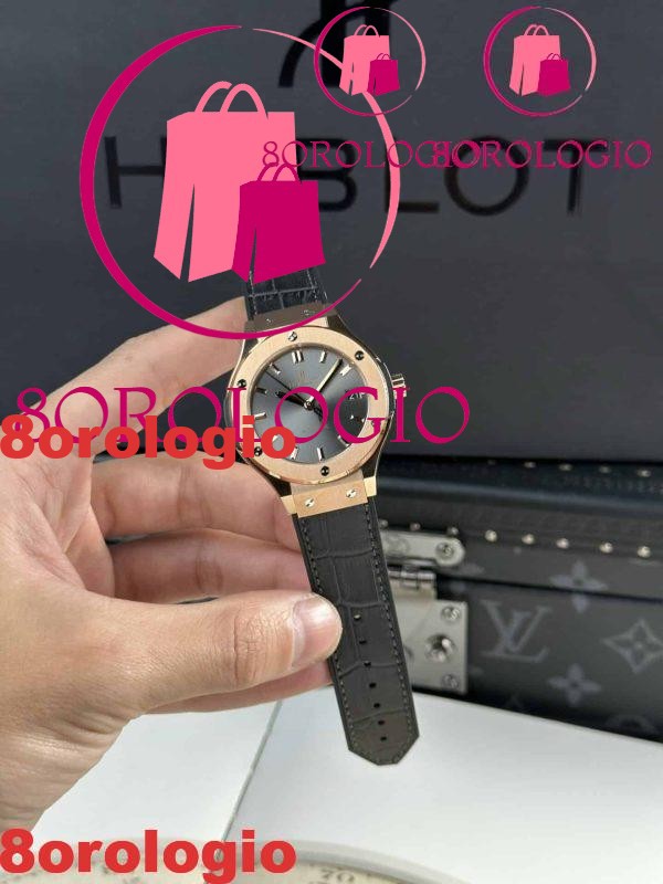Hublot Classic Fusion King Gold Grey Dial Migliore Replica JJF 38mm Orologio - immagine 3