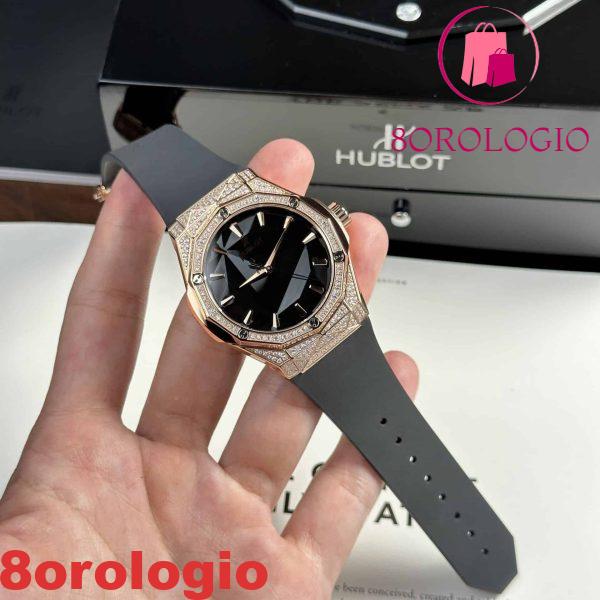 Hublot Classic Fusion Orlinski King Gold Pavé Quadrante Nero Miglior Replica 40mm Orologio - immagine 4