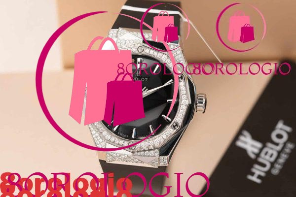 Hublot Classic Fusion Orlinski Titanium Replica Pavé Quadrante Nero Personalizzato Diamanti Coltivati in Laboratorio APS 40mm Orologio - immagine 3
