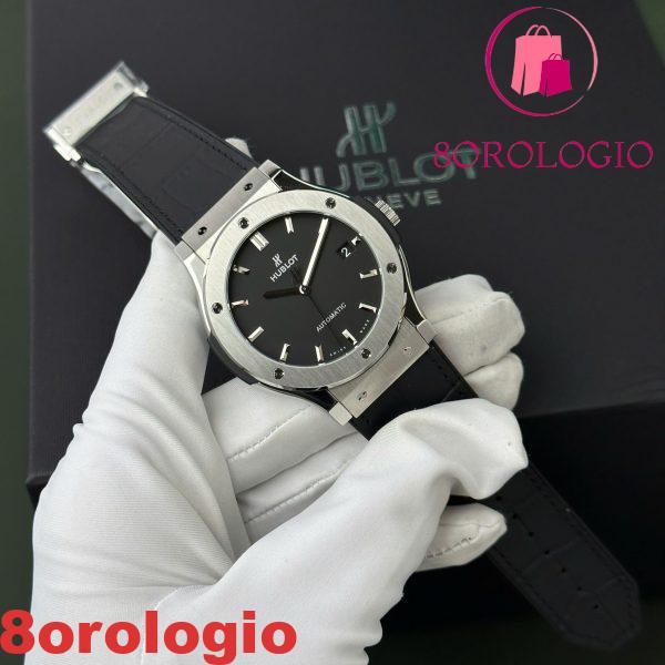 Hublot Classic Fusion Titanium Orologio da Uomo Quadrante Nero WWF Factory Miglior Replica 45mm Orologio - immagine 3