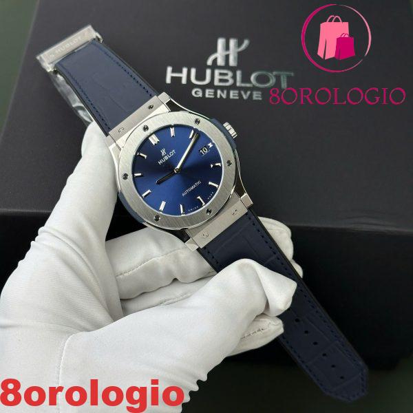 Hublot Classic Fusion Titanium Quadrante Blu Navy Replica Migliore WWF Factory 45mm Orologio - immagine 4