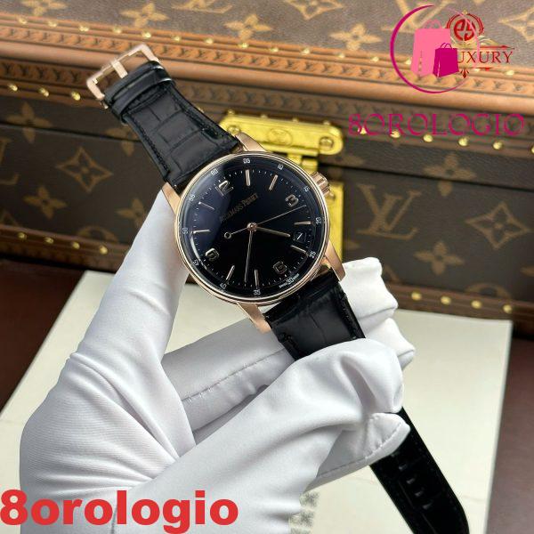 Audemars Piguet Code 11.59 Automatic 15210OR Quadrante Nero Cinturino in Pelle 1:1 Miglior Replica APSF 41mm Orologio - immagine 5
