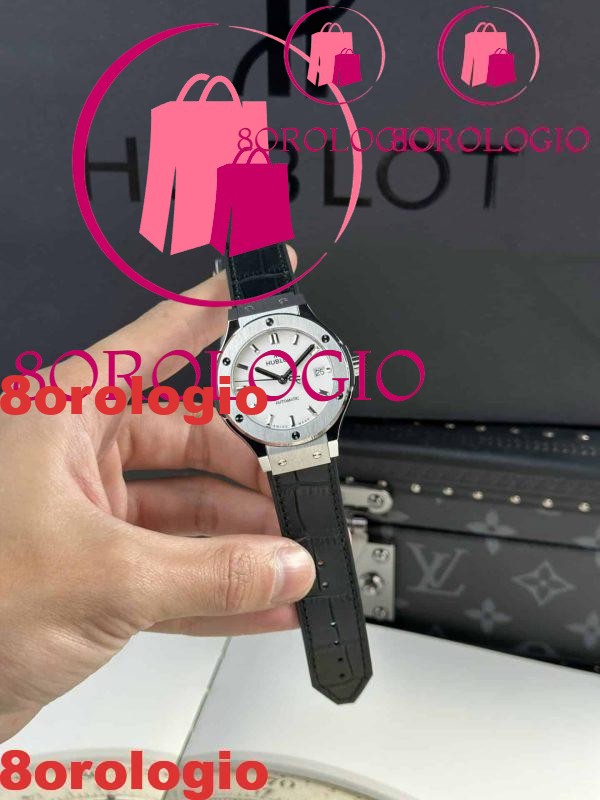 Hublot Classic Fusion Quadrante Bianco in Titanio Migliore Replica JJF 38mm Orologio - immagine 3