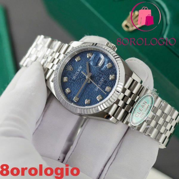 Replica Rolex Datejust 116234-0123 Quadrante Blu Computer Jubilee 1:1 Clean Factory 36mm Orologio - immagine 5