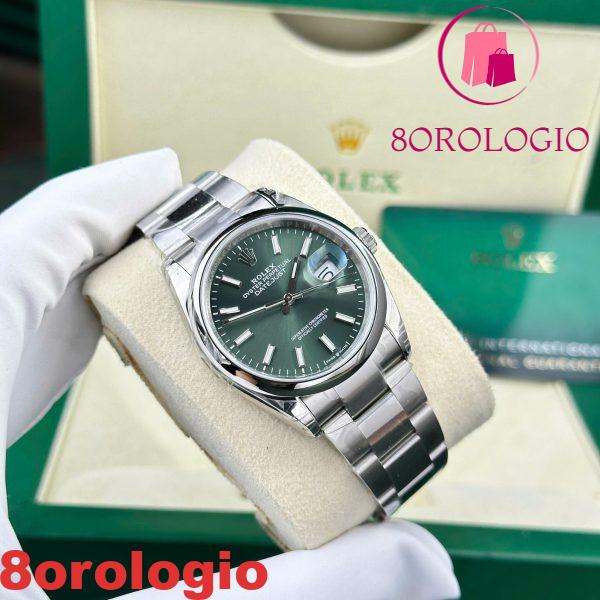 Replica Rolex Datejust 126200-0024 Quadrante Verde Menta Lunetta Liscia Bracciale Oyster VSF Miglior Replica 36mm Orologio - immagine 3