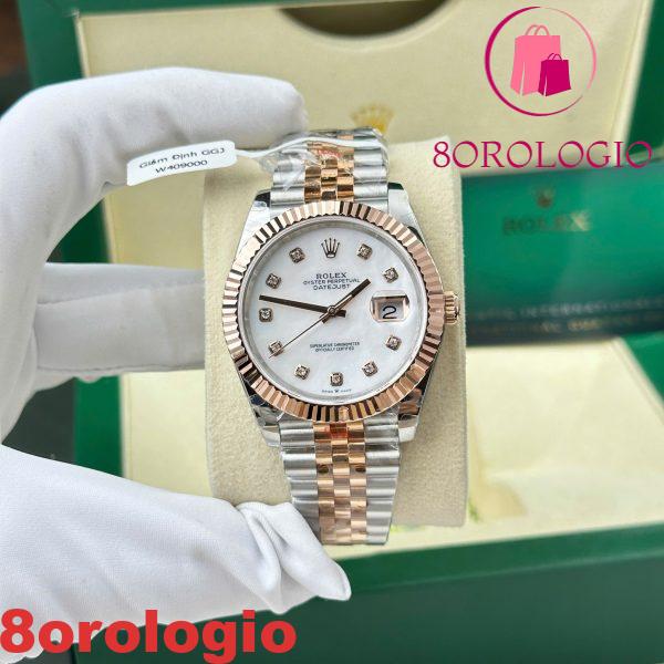 Rolex Datejust 126331 Bicolore 10K Oro Everose Rivestito Quadrante MOP Bianco Jubilee Migliore Replica 41mm Orologio - immagine 5