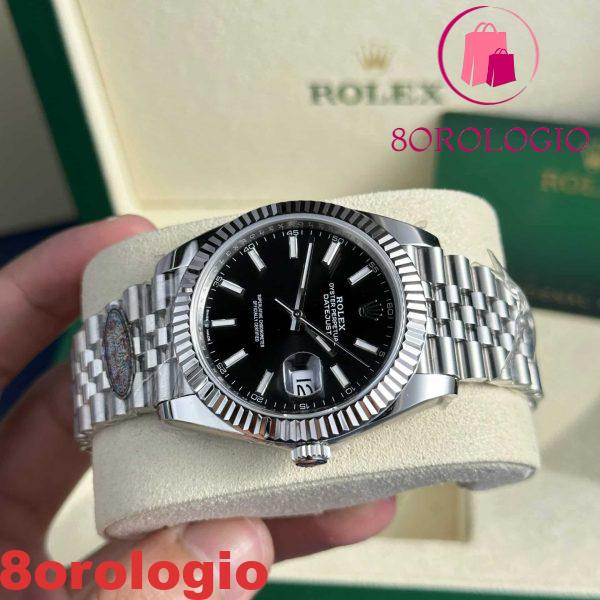 Rolex Datejust 126334 Quadrante Nero Luminoso Jubilee Migliore Replica Clean Factory 41mm Orologio - immagine 4