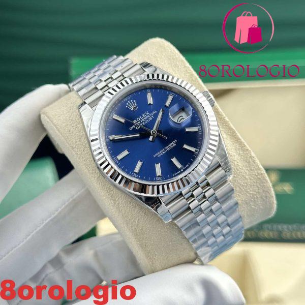 Rolex Datejust 126334 Quadrante Blu Luminosa Ghiera Scanalata Jubilee Miglior Replica VSF 41mm Orologio - immagine 4