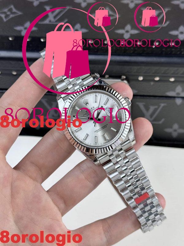 Replica di alta qualità Rolex Datejust 126334 Quadrante Argento Indici Luminosi Bracciale Jubilee VSF 41mm Orologio - immagine 6