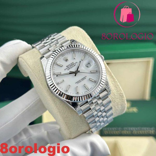 Rolex Datejust 126334 Quadrante Bianco Luminoso Jubilee Replica di Migliore Qualità VSF 41mm Orologio - immagine 4
