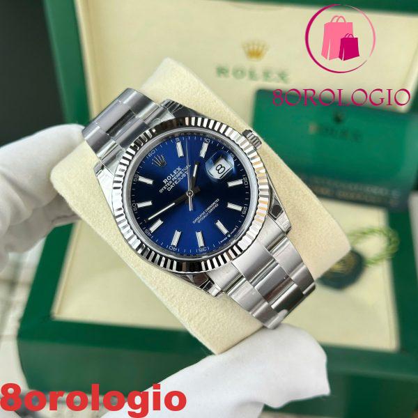 Rolex Datejust 126334-0001 Quadrante Luminoso Blu Brillante Bracciale Oyster Replica VSF 1:1 41mm Orologio - immagine 3