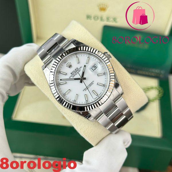 Replica Rolex Datejust 126334-0009 Quadrante Bianco Luminoso Bracciale Oyster VSF Migliore 41mm Orologio - immagine 3