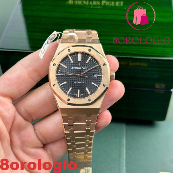 Audemars Piguet Royal Oak 15400OR Quadrante Nero Oro 18K Rivestito Migliore Replica Orologio ZF 41mm Orologio - immagine 5