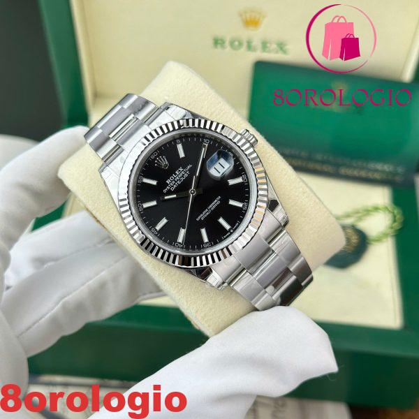 Rolex Datejust 126334-0017 Quadrante Nero Luminoso Bracciale Oyster Migliore Replica VSF 41mm Orologio - immagine 3