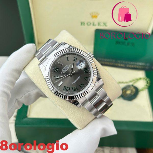 Replica Rolex Datejust 126334-0021 Quadrante Wimbledon Ardesia Bracciale Oyster 1:1 Super Clone VSF 41mm Orologio - immagine 3