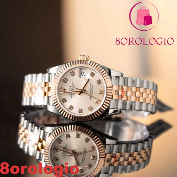 Rolex Datejust 278271 Quadrante Sundust Bicolore 10K Oro Rosa Avvolto Jubilee Migliore Replica 31mm Orologio - immagine 5