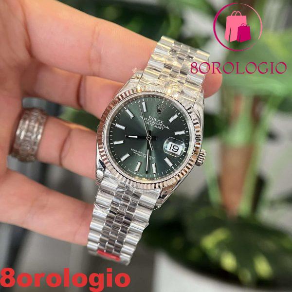 Rolex Datejust 36 126234-0051 Quadrante Verde Menta Luminoso Jubilee Replica di Alta Qualità VS Factory. Orologio - immagine 3