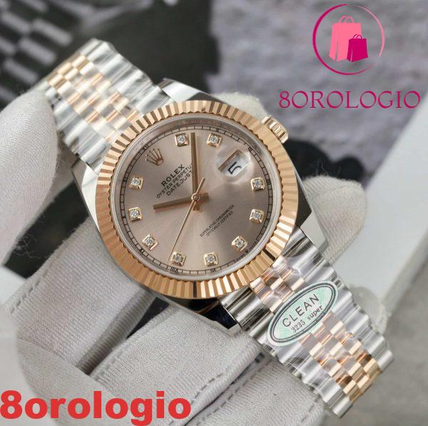 Rolex Datejust 41 126331 Quadrante Sundust con Diamanti Jubilee Migliore Replica Clean Factory Orologio - immagine 5