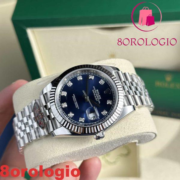 Rolex Datejust 41 126334 Quadrante Blu con Diamanti Jubilee Miglior Replica Clean Factory Orologio - immagine 4