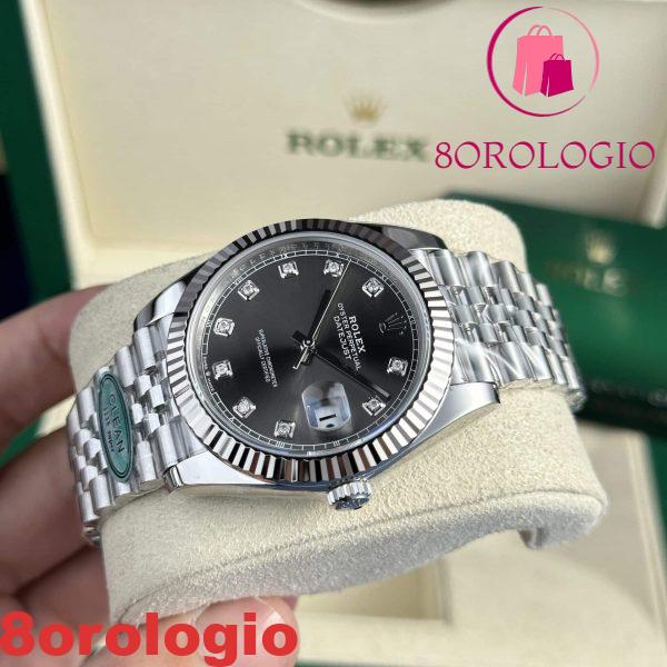 Rolex Datejust 41 126334 Quadrante Grigio con Diamanti Bracciale Jubilee Miglior Replica Clean Factory Orologio - immagine 7