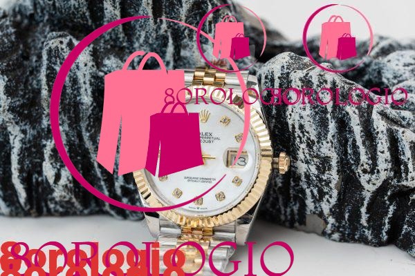 Rolex Datejust Due Toni 10K Oro Giallo Replica Quadrante Bianco MOP Jubilee 31mm Orologio - immagine 4