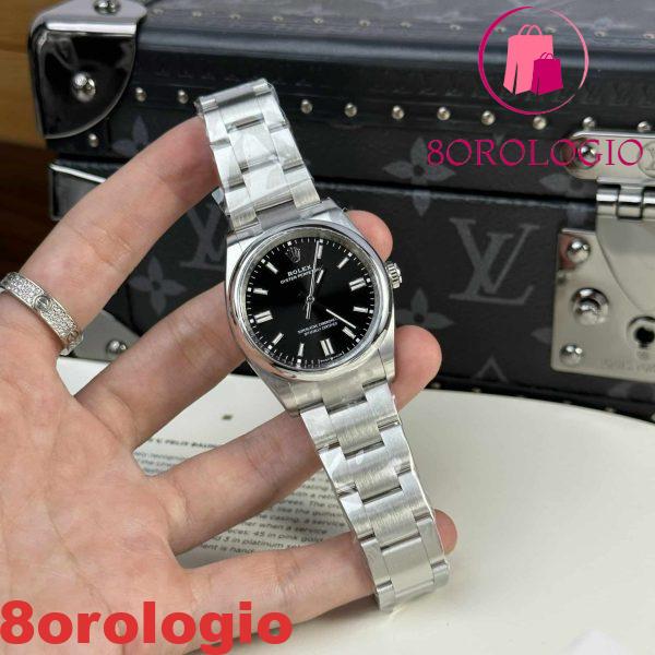 Rolex Oyster Perpetual 126000 Quadrante Nero Migliore Replica Clean Factory 36mm Orologio - immagine 4